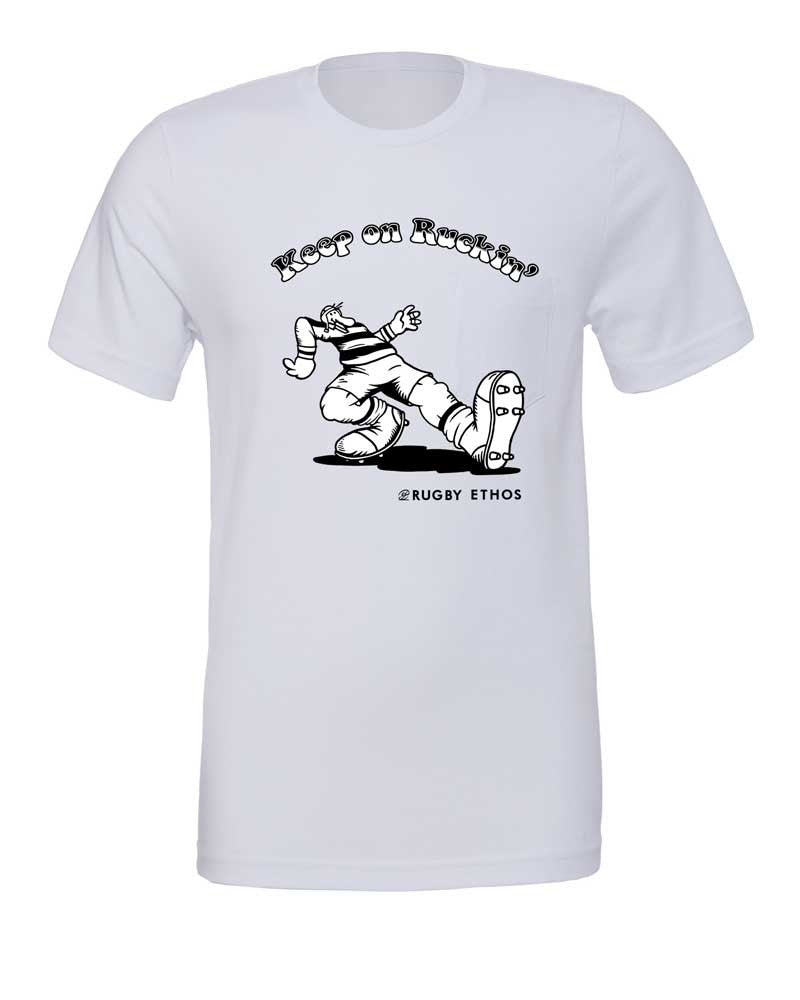 Keep on Ruckin' Old School! Rugby tshirt - Silver -Rugby Ethos