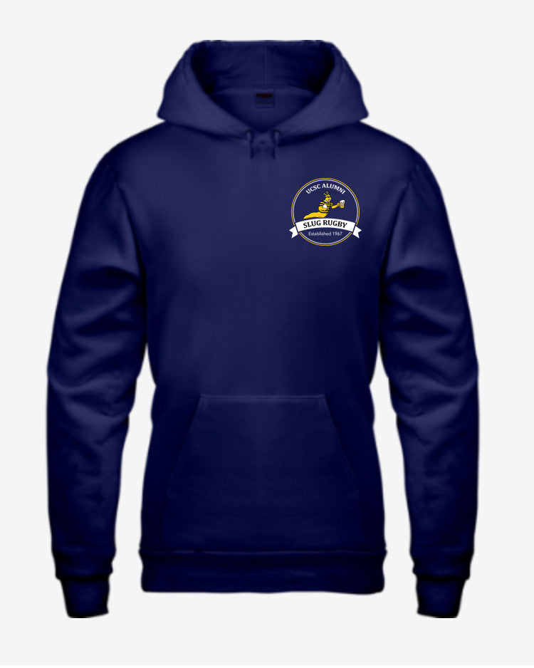 UCSC Slugs Alumni Rugby Hoodie - color Navy - Rugby Ethos