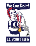 Rosie the Rugger Women's Rugby tshirt - Olympic Version - Rugby Ethos