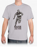 Runner! Rugby Shirt - color Athletic Heather - with model - Rugby Ethos