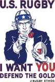 Uncle Sam - Defend the Gold! Rugby Shirt - Rugby Ethos