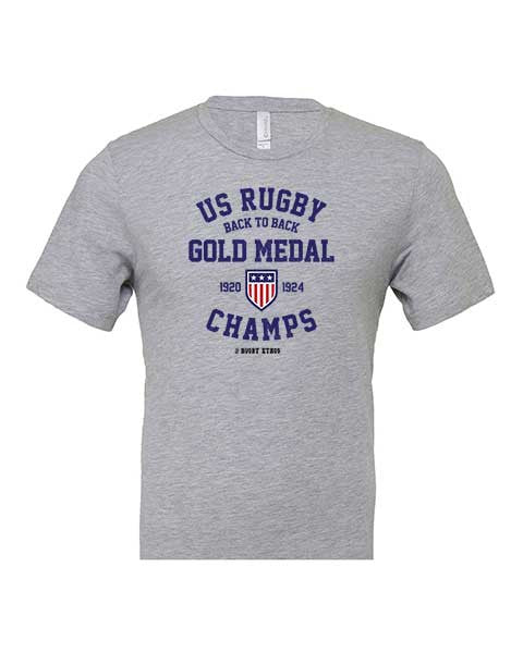Back to back Gold Medal Champs Rugby Shirt Heather Sport- Rugby Ethos