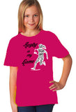 Girls Rugby Shirt - color Heliconia Pink -  with model - Rugby Ethos