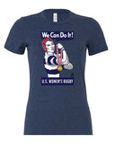 Rosie the Rugger Womens Rugby tshirt - Olympic Version - color Dark Heather - Rugby Ethos