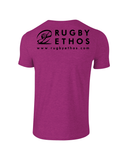Girls Rugby Shirt - color Heliconia Pink - back side - Rugby Ethos