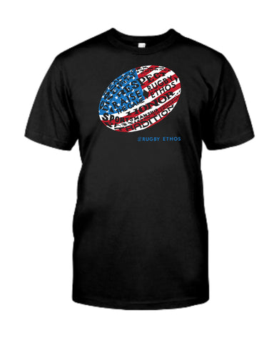 Because America!  US Rugby Word Ball Tee